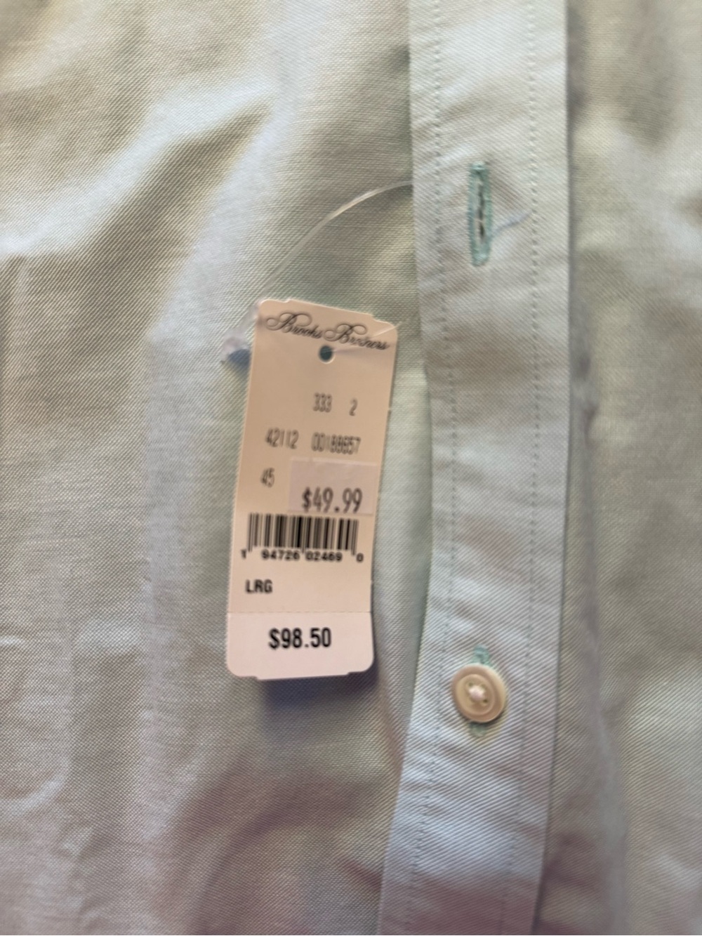 NWT Brooks Brothers Regent L Original Polo Non-Iron Light Blue Button-Down Shirt - Picture 3 of 11